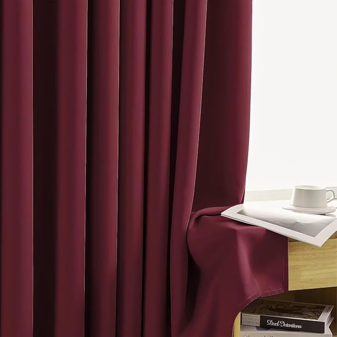 Joydeco Blackout Curtains for Bedroom 72 inch Long 2 Panels, Thermal Insulated - Image 5