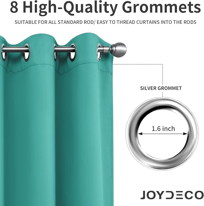 Joydeco Blackout Curtains 72 Inch Length 2 Panels Set, Thermal Insulated Long - Image 5