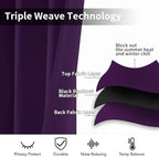 Yakamok Blackout Curtains for Bedroom, Thermal Insulated Blackout Grommet Top - Image 4