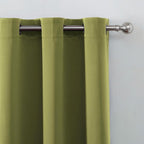 LEMOMO Blackout Curtains 52 x 120 Inch Long Olive Green Curtains Set of 2 - Image 6