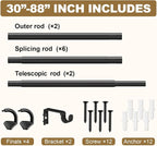 GXOACKJ Black Wrap Around Curtain Rods - Image 5