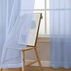 OWENIE Short Sheer Curtains for Bedroom Living Room 54 Inch Length 2 Panels Set - Image 5