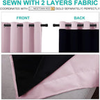 NICETOWN 100% Blackout Window Curtain Panels, Heat and Cold Blocking Drapes - Image 5