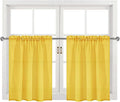 DWCN Yellow Sheer Curtains for Kitchen Windows by DWCN