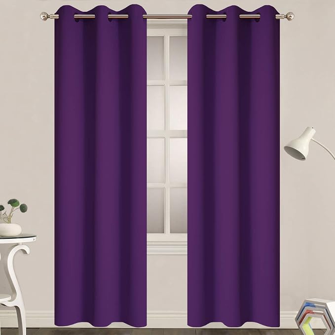 Yakamok Blackout Curtains for Bedroom, Thermal Insulated Blackout Grommet Top by Yakamok