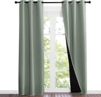 NICETOWN Greyish Green Blackout Curtains 84 inches Long, Full Light Blocking - Image 2