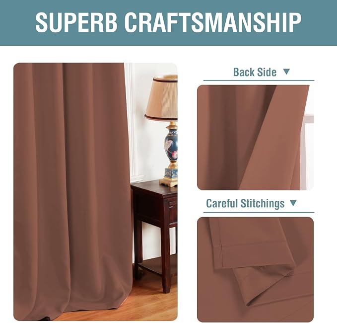 H.VERSAILTEX Blackout Curtain for Bedroom Small Window Kitchen Blackout - Image 3