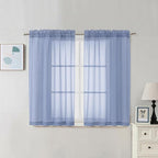Chyhomenyc Sheer Curtains 45 Inch Long 2 Panels by Chyhomenyc
