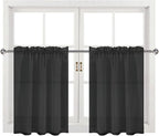 DWCN Sheer Curtains Semi Transparent Voile Rod Pocket Curtains - Image 9