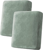 H.VERSAILTEX Velvet Stretch Couch Cushion Cover Plush Cushion Slipcover by HVERSAILTEX