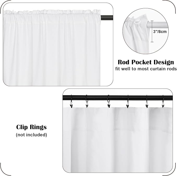FRAMICS Farmhouse Cotton Linen Curtains - Image 4