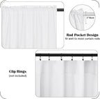 FRAMICS Farmhouse Valance Curtains, Boho Cotton Linen Kitchen Valance, Country - Image 4