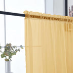 SpaceDresser Basic Rod Pocket Sheer Voile Window Curtain Panels Gold 1 Pair 2 - Image 5