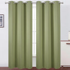 LEMOMO Sage Green Thermal Blackout Curtains/42 x 84 Inch/Set of 2 Panels Room by Lemomo