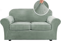 H.VERSAILTEX Real Velvet Plush 3 Piece Stretch Sofa Covers Couch Covers by HVERSAILTEX