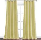 NICETOWN Paler Yellow Blackout Curtains 96" Long - Image 2