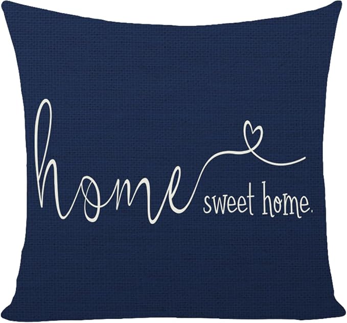 MFGNEH Home Sweet Home Quotes Farmhouse Pillow Covers 18x18 Inch, Farmhouse by MFGNEH