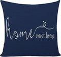MFGNEH Home Sweet Home Quotes Farmhouse Pillow Covers 18x18 Inch, Farmhouse by MFGNEH