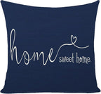 MFGNEH Home Sweet Home Quotes Farmhouse Pillow Covers 18x18 Inch, Farmhouse by MFGNEH
