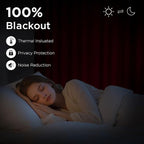 CUCRAF Red Blackout Curtains Customize, Rod Pocket Room Darkening Curtain - Image 2