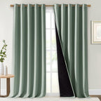 NICETOWN Full Shading Curtains for Windows, Super Heavy-Duty Black Lined by NICETOWN