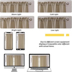 Chyhomenyc Camel Valance for Windows, Light Filtering Faux Linen Solid Short - Image 7