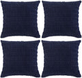 Fancy Homi 4 Packs Navy Blue Decorative Throw Pillow Covers 18x18 Inch by Fancy+Homi