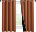 NICETOWN 100% Blackout Curtains 57 inches Long, Double-Deck Completely Blackout by NICETOWN