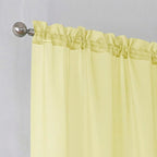 Simplebrand Light Yellow Sheer Curtains 72 Inches Long 2 Panels - Image 7