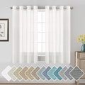 H.VERSAILTEX Linen Curtains Nickel Grommet Natural Linen Semi-Sheer Curtains 2 by HVERSAILTEX