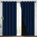 Yakamok 100% Blackout Lined Panels, Room Darkening Thermal Insulated Blackout by Yakamok