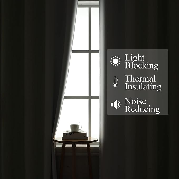 Estelar Textiler Sage and Greyish White Ombre Blackout Curtains 72 Inches Length - Image 3