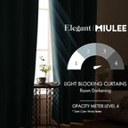 MIULEE Blackout Room Darkening Curtains Thermal Insulated Drapes Solid Window - Image 2
