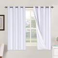 H.VERSAILTEX Linen Blackout Curtains 63 Inches Long 100% Blackout Thermal by HVERSAILTEX