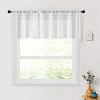 MRTREES Sheer Valance Curtain, Christmas Sheer Curtains Valances Rod Pocket by MRTREES