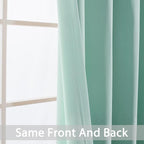 Yakamok Wide Thermal Blackout Patio Door Curtain Panel, Aqua Grommet Sliding - Image 4