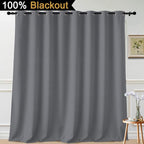 Yakamok 100% Blackout Thermal Insulated Grommet Curtains, Noise Reducing - Image 2