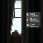 Estelar Textiler Grayish White and Navy Blue Blackout Curtains - Image 3