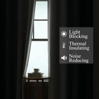 Estelar Textiler Navy Blue and Greyish White Blackout Curtains - Image 3