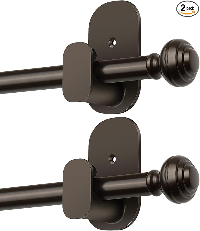 KAMANINA 2 Pack Curtain Rods No Drilling by KAMANINA