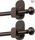 KAMANINA 2 Pack Curtain Rods No Drilling by KAMANINA