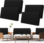 Newwiee Set of 4 Stretch Patio Cushion Covers Sofa Couch Seat Chair Slipcovers by Newwiee