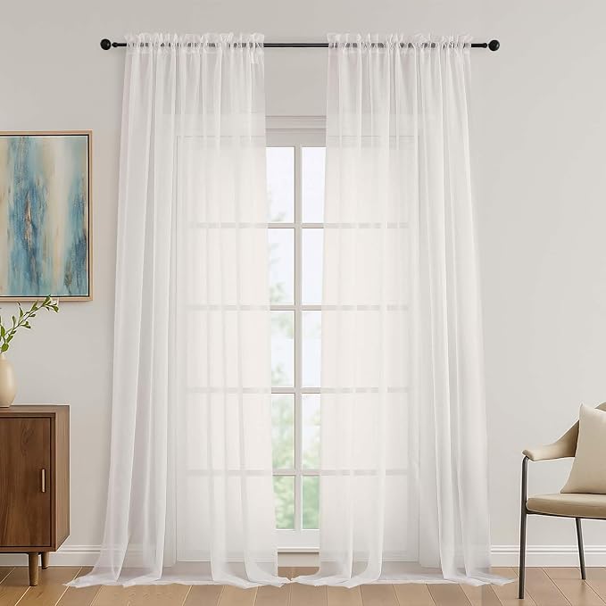 OVZME Ivory Bedroom Curtains 96 Length by OVZME