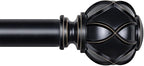 KAMANINA Curtain Rods for Windows 48 to 84 Inch, 7/8 Inch Single Decorative by KAMANINA