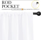 NICETOWN White Curtains, 50% Light Blocking Curtain Panels - Image 3