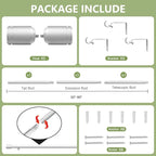 5/8” Diameter Curtain Rods 30-90 Inch, - Image 3