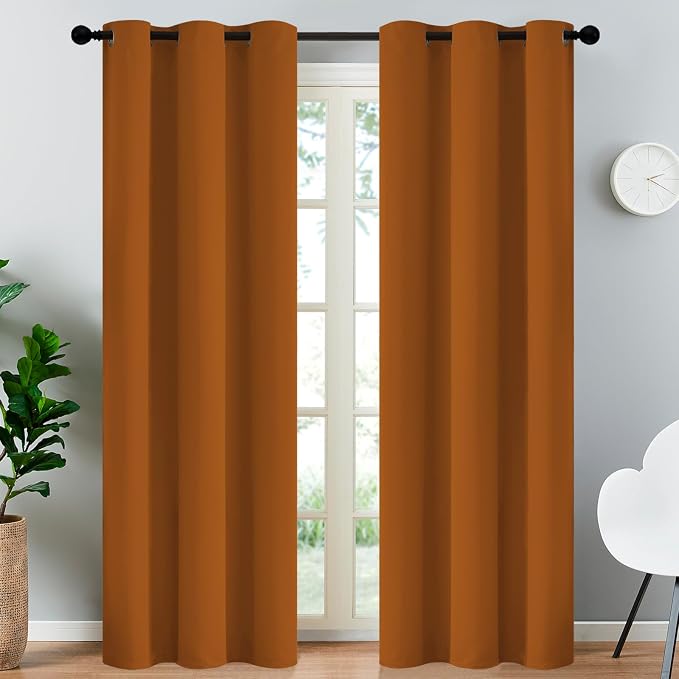 Yakamok Blackout Curtains for Bedroom, Thermal Insulated Blackout Grommet Top by Yakamok