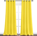 NICETOWN Bright Yellow Curtains 108" Long - Image 2