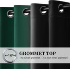 Yakamok Blackout Ombre Dark Green and Black Curtains-Gradient Room Darkening - Image 3