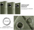MIULEE Sage Green Elegant Grommet Curtains Polyester Thermal Insulated - Image 2